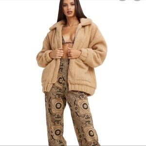 I.AM.GIA Teddy Sherpa Pixie Coat Caramel Oversized